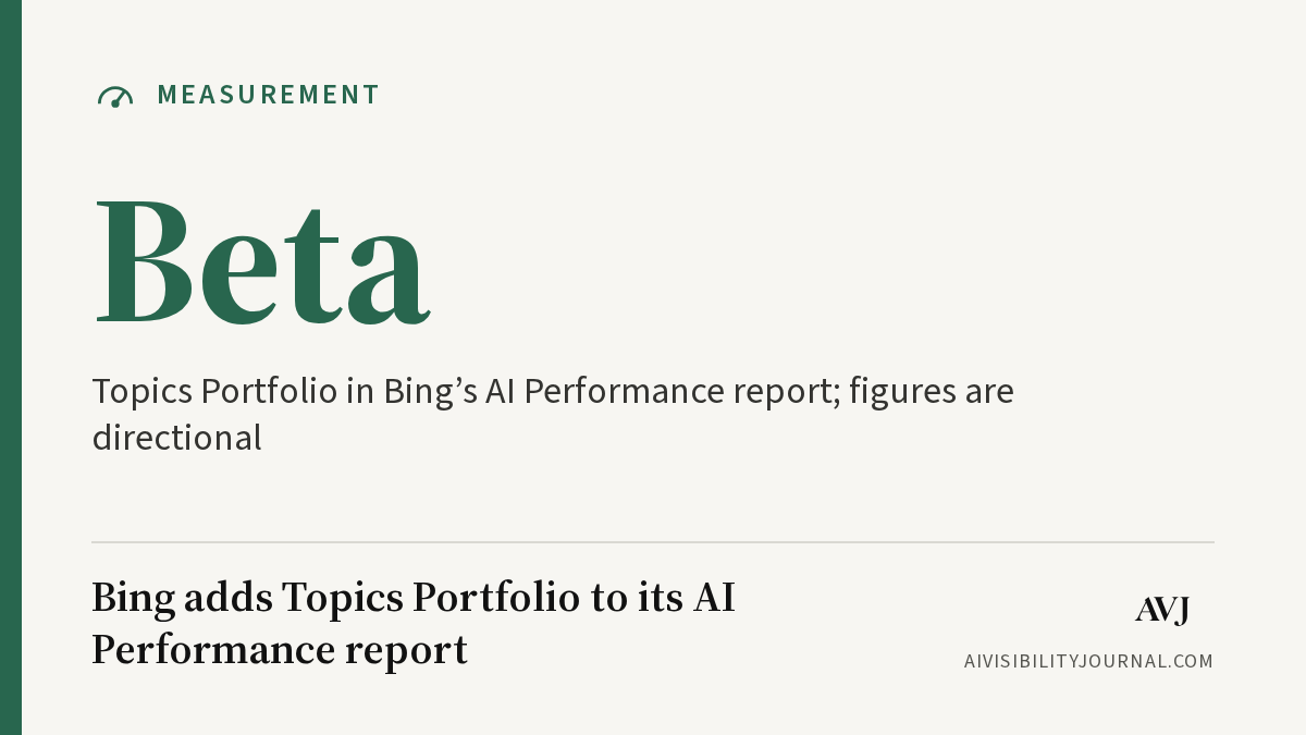 Bing Webmaster Tools now groups AI grounding queries by topic and shows where other sites are cited