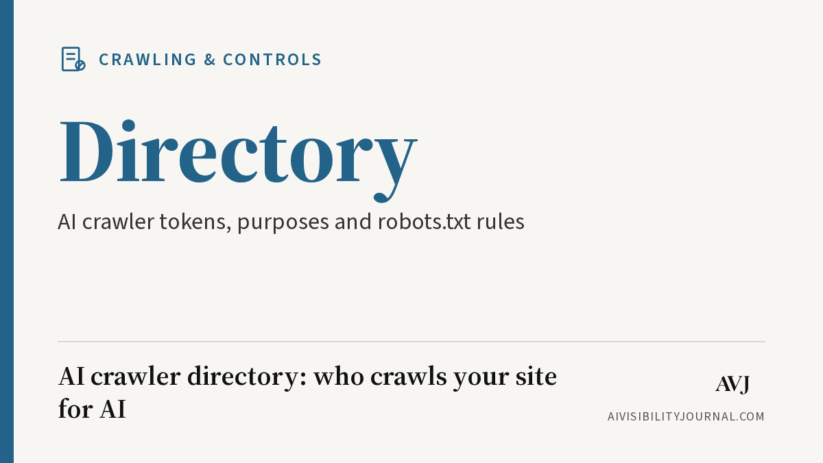 AI crawler directory: who crawls your site for AI, and how to control it